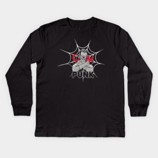 CM Punk Skeleton Web Kids Long Sleeve T-Shirt